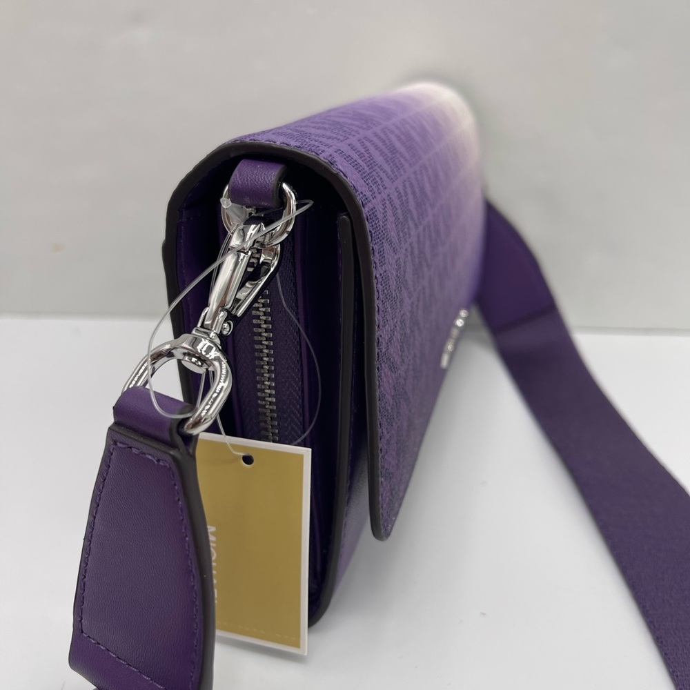 Michael Kors Purple Gradient Signature Crossbody Bag - Picture 12 of 16